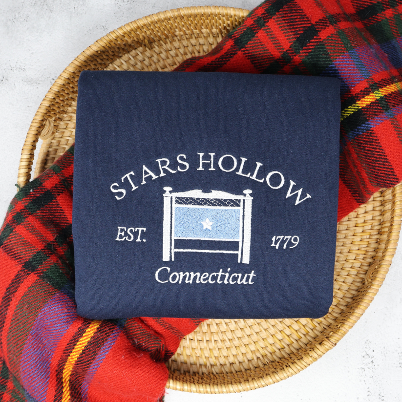 Stars Hollow Connecticut Est 1779 Embroidered Sweater