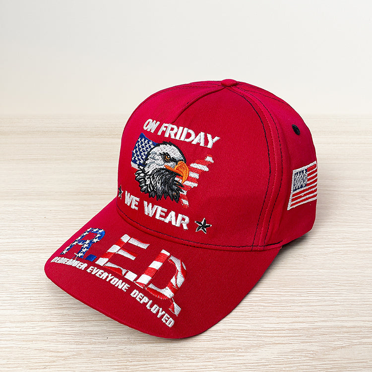 On Friday We Wear Veteran Embroidered Baseball Caps