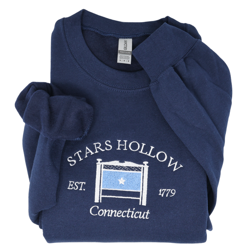 Stars Hollow Connecticut Est 1779 Embroidered Sweater