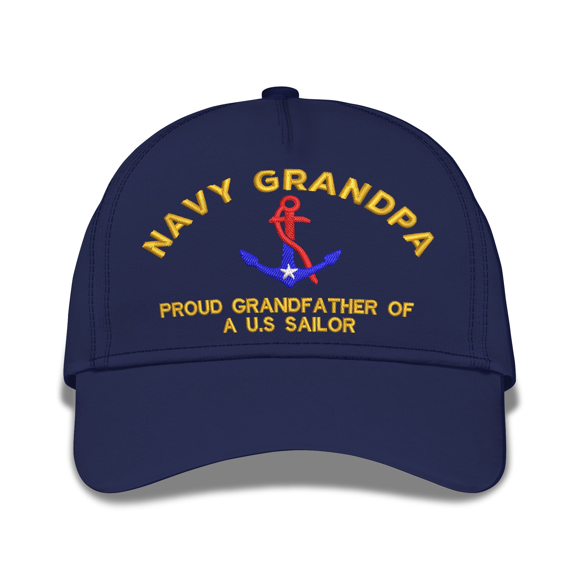 Navy Grandpa Proud Grandfaather Ther Of A U.S Sailor Embroidered Baseball Caps