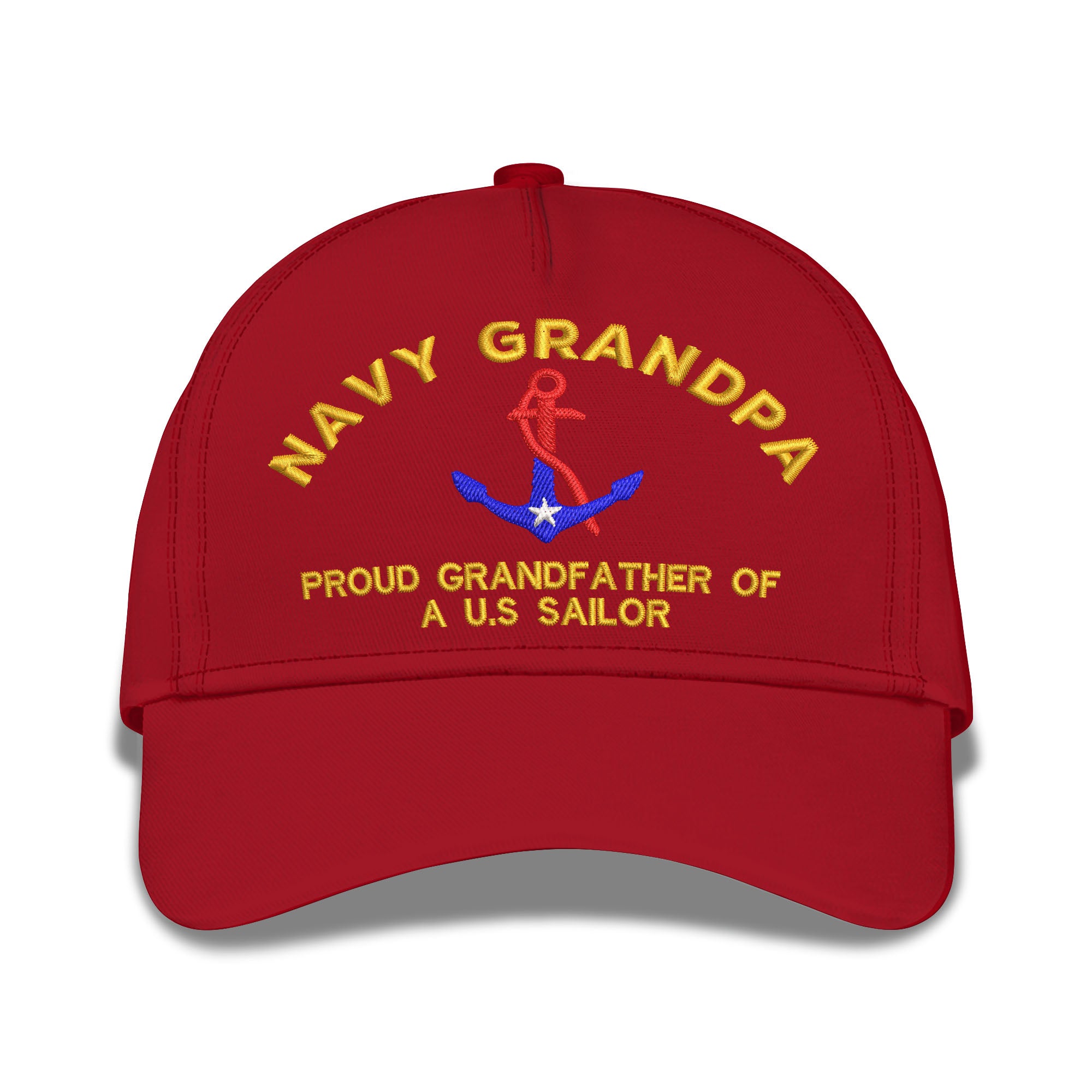 Navy Grandpa Proud Grandfaather Ther Of A U.S Sailor Embroidered Baseball Caps