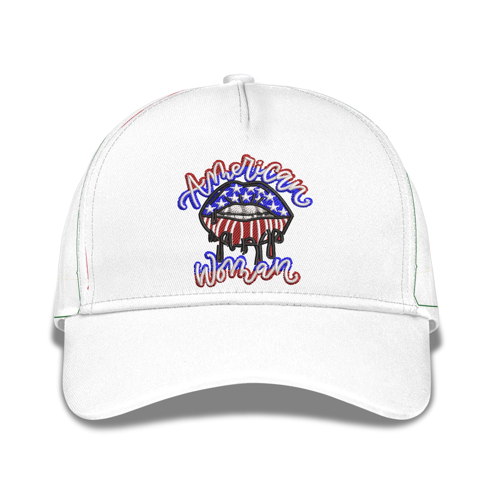 American Woman American Flag Embroidered Baseball Caps