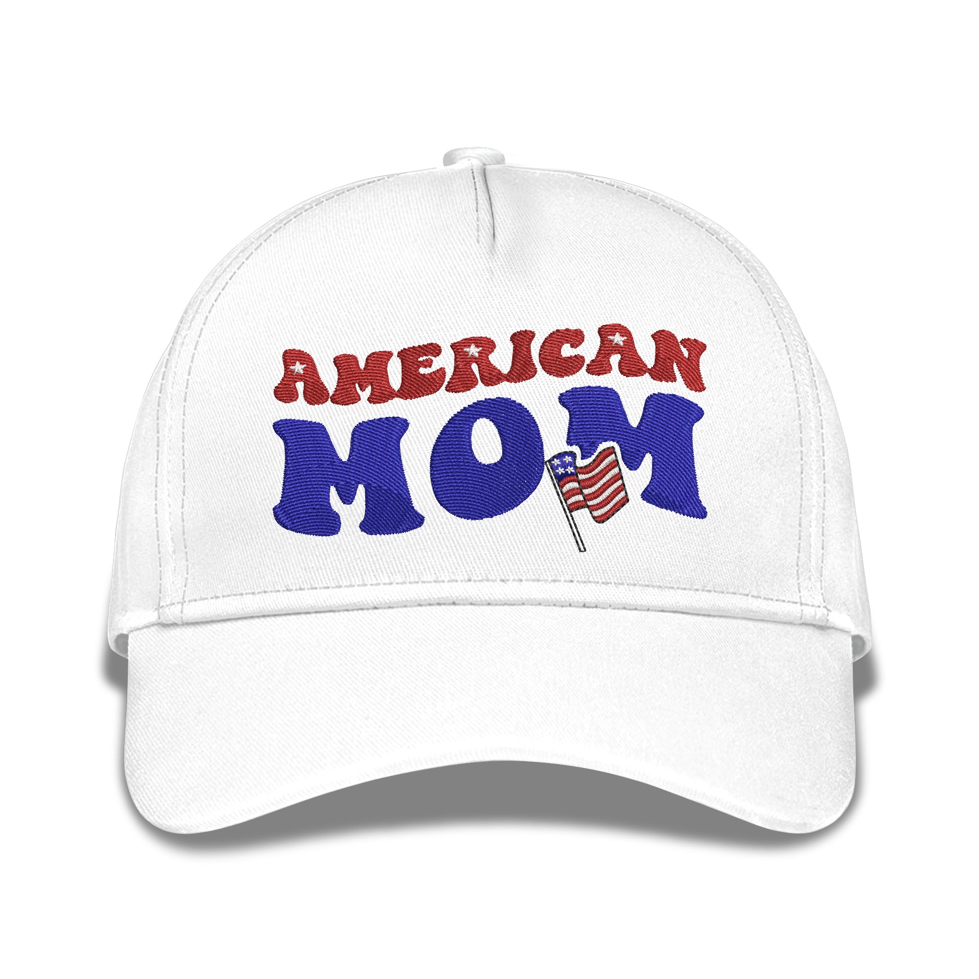 American Mom Embroidered Baseball Caps