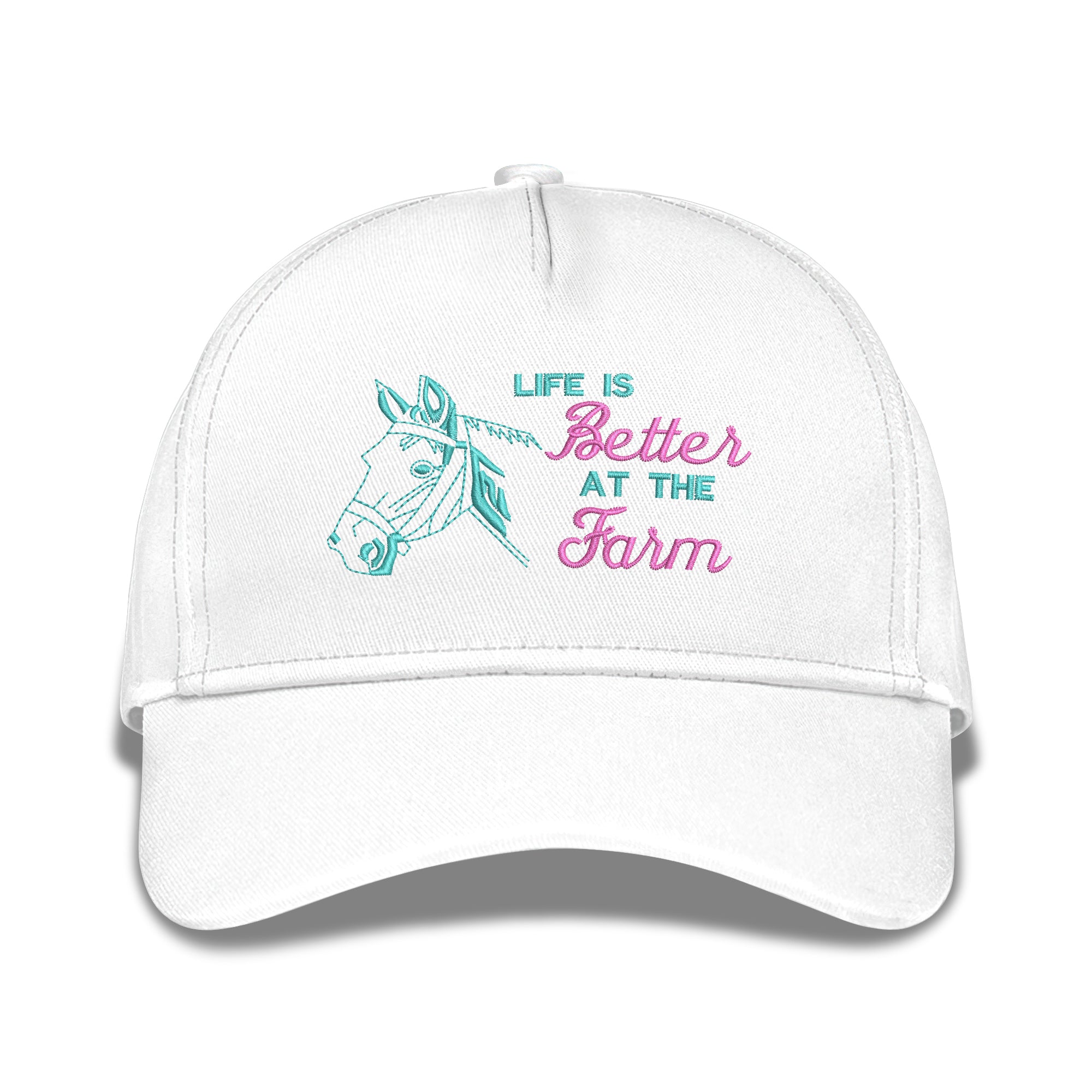 Life Is Better At The Farm Embroidered Baseball Caps Horse