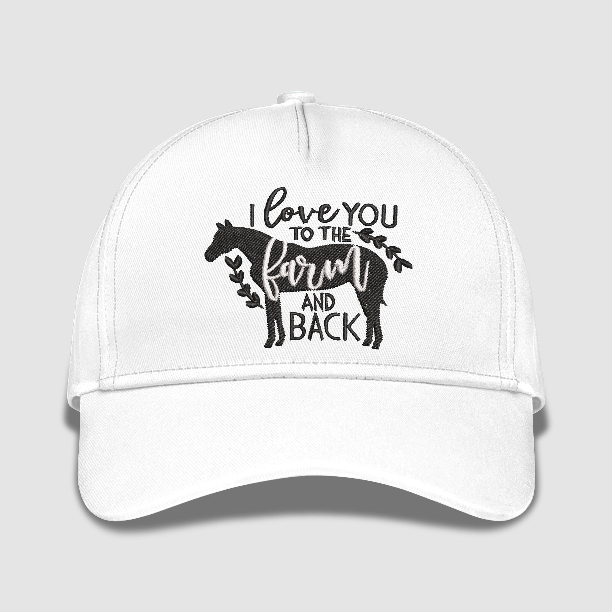I Love You To The Farm And Back Embroidered Baseball Caps