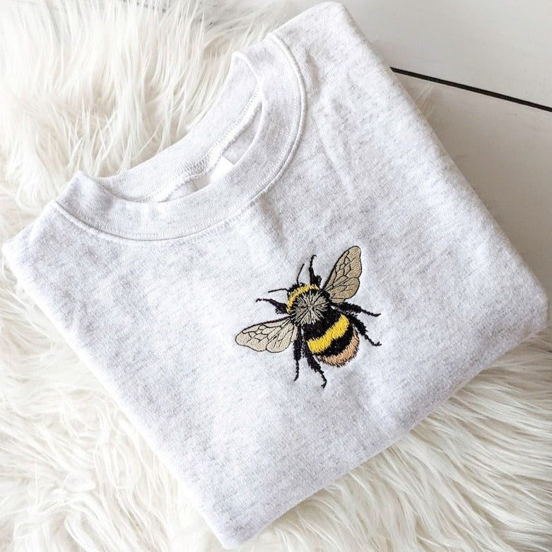 Embroidered Bumble Bee Sweatshirt