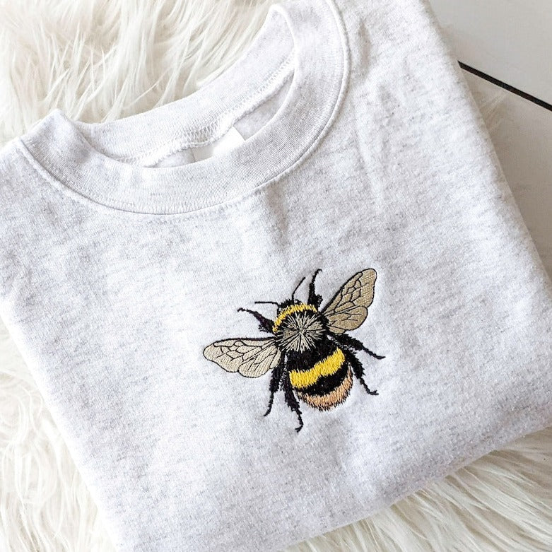 Embroidered Bumble Bee Sweatshirt