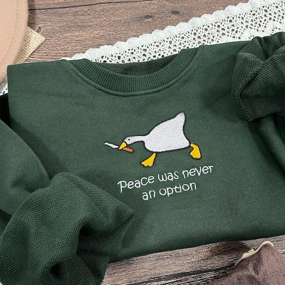 Murder Duck Embroidered Crewneck Sweatshirt