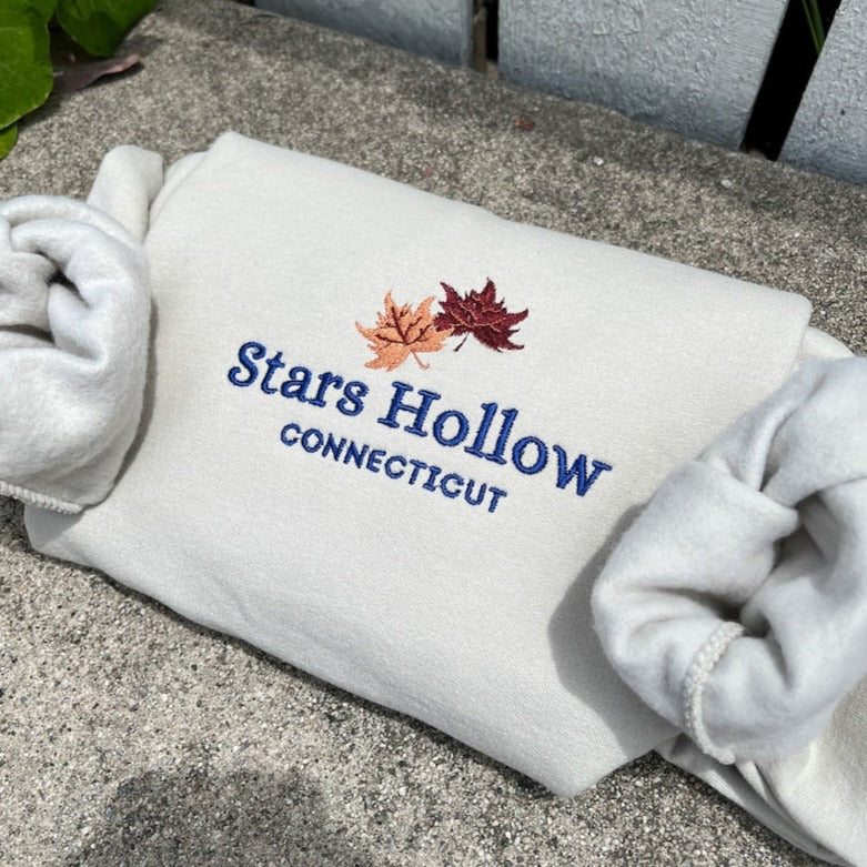Stars Hallow Connecticut Embroidered Sweatshirt