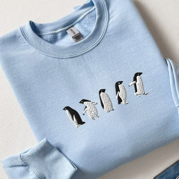 Embroidered Penguin Sweatshirt, Embroidered Penguin Shirt