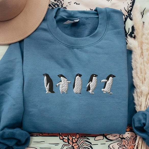 Embroidered Penguin Sweatshirt, Embroidered Penguin Shirt