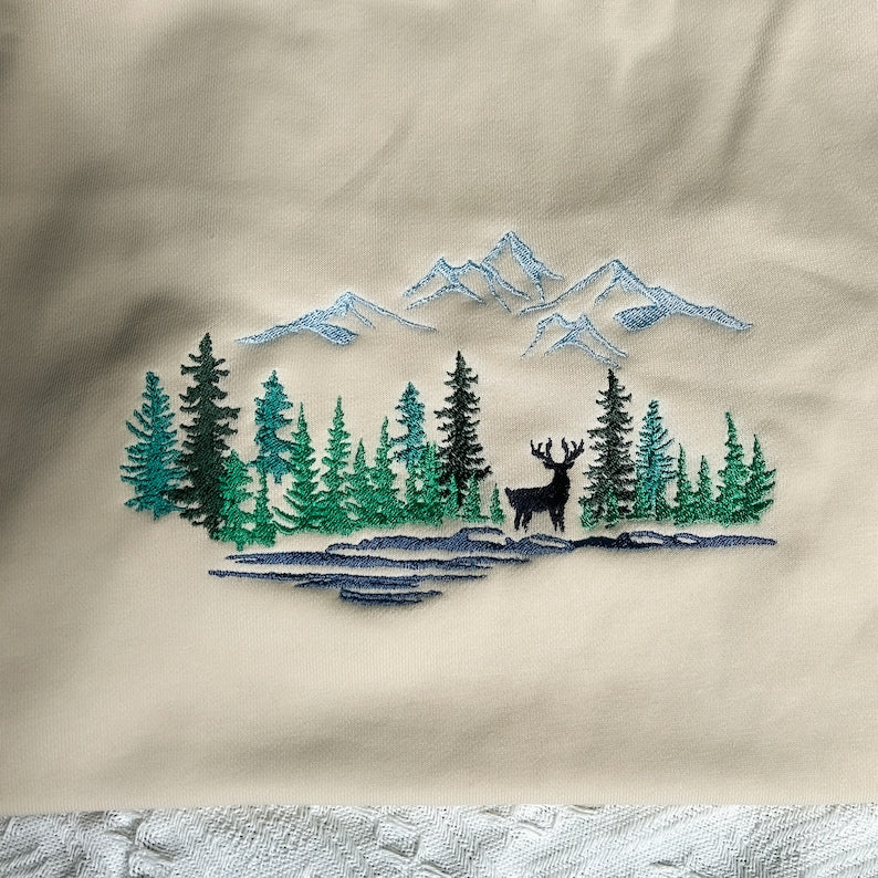 The Deer National Park Embroidered Sweatshirt