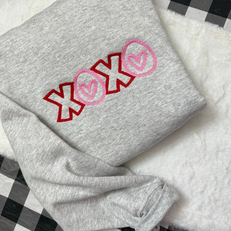 XOXO Valentines Embroidered Sweatshirt