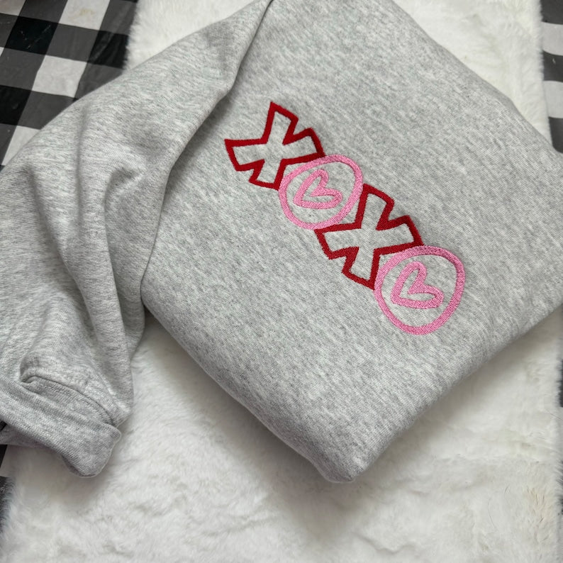 XOXO Valentines Embroidered Sweatshirt