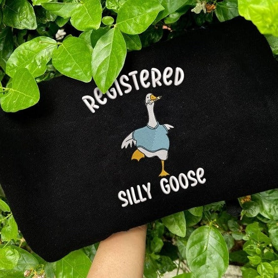 Embroidered Nurse Silly Goose Sweatshirt, Trendy Sweatshirt, Gift For Her, Silly Goose University